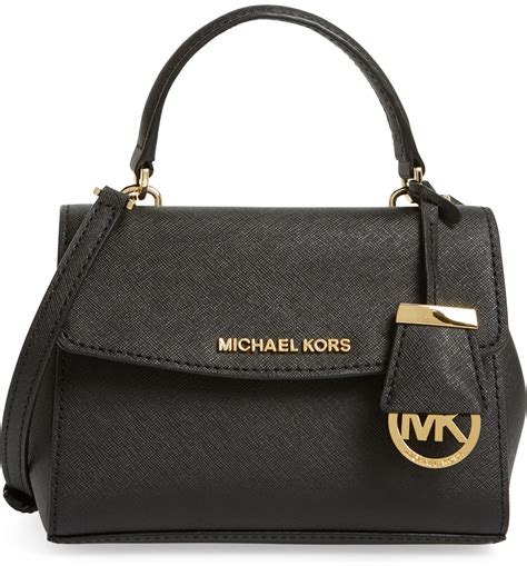 black and white satchel michael kors|Michael Kors black purse small.